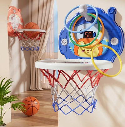 Fidtoy Mini Indoor Basketball Hoop Scoring Pretend Play Kit for Kids Active Indoor Sports Game
