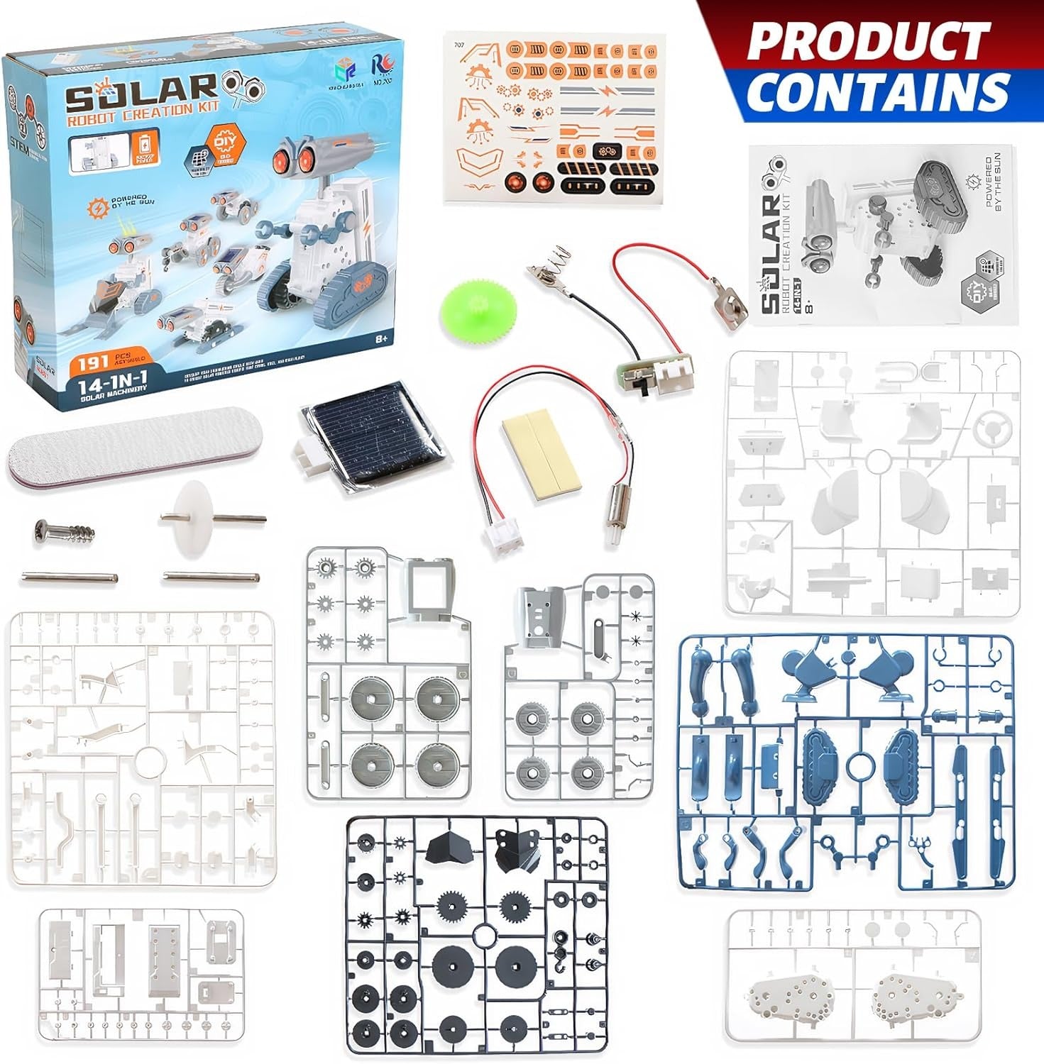 Kit de robotique à énergie solaire 14 modèles en 1 - 707