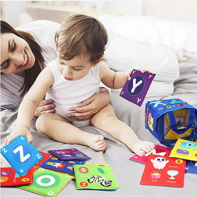 Cartes en tissu souple pour l'apprentissage de l'alphabet de la petite enfance (A à Z) - 978