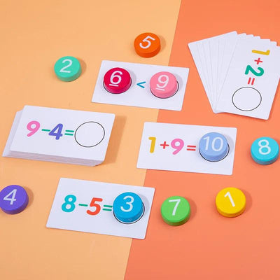 Fidtoy Juego de Aprendizaje de Operaciones Numéricas de Madera - Juguete de Matemáticas para Niños de 3+ años