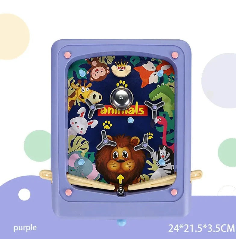 Fidtoy Interactive Hand Pinball Fun Game for Kids Blue Tabletop Arcade Toy for Family Play