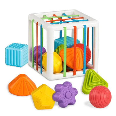 Fidtoy Shape Sorter Toy Montessori Sensory Learning Cube