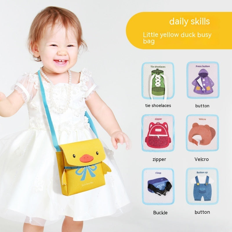Mochila escolar de educación temprana Montessori para bebés, juguetes educativos