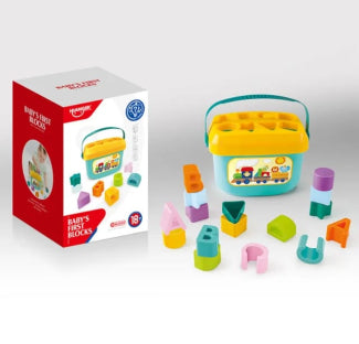 Juego de bloques apilables para bebés Fidtoy con 16 bloques de construcción