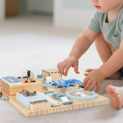 Tabla de actividades Montessori - Juguete para el desarrollo sensorial y la motricidad fina en niños pequeños