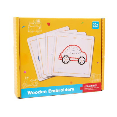Juego de tableros de bordado de madera - Práctica de costura para el desarrollo de la motricidad fina