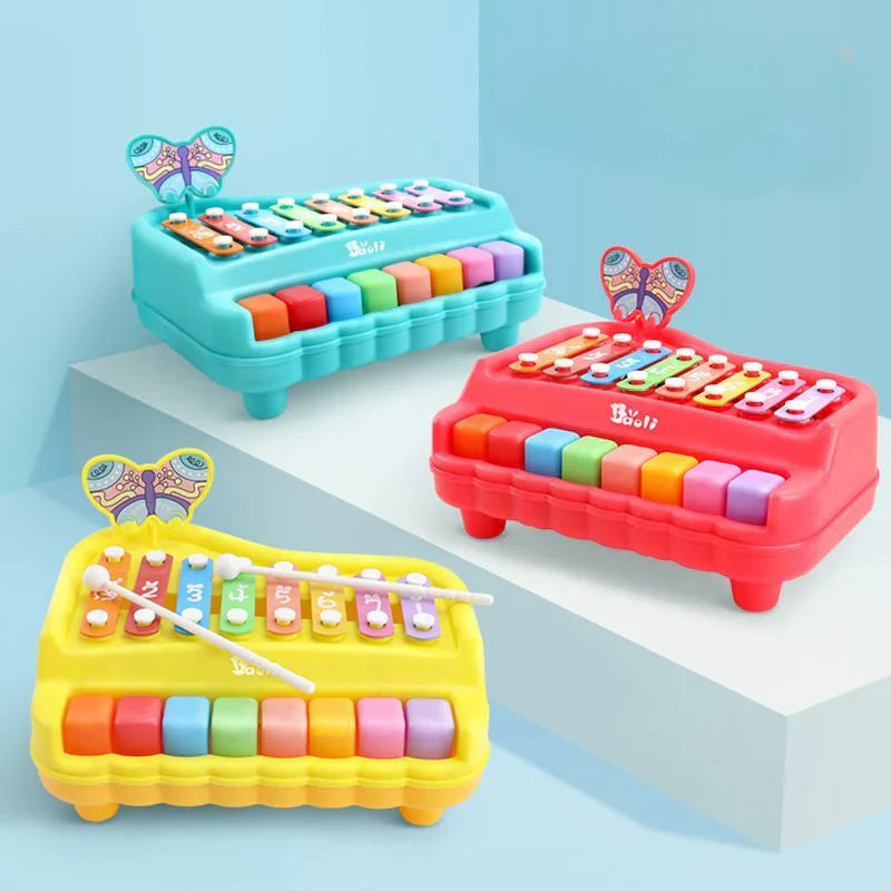Fidtoy Piano Musical Xylophone 2 en 1 – Jouet Musical Éducatif à 8 Notes pour Tout-Petits