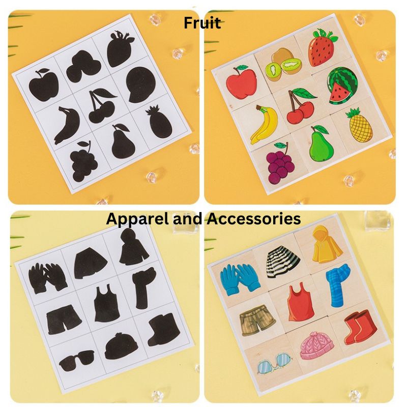 Juego de rompecabezas de emparejamiento de sombras