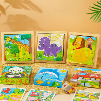 CubePuzzle – Divertido y Educativo – Rompecabezas de Bloques de Madera 3D
