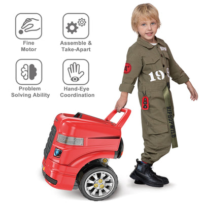 Juego de juguete Fidtoy para reparación de motor de camión para niños a partir de 3 años Juego mecánico