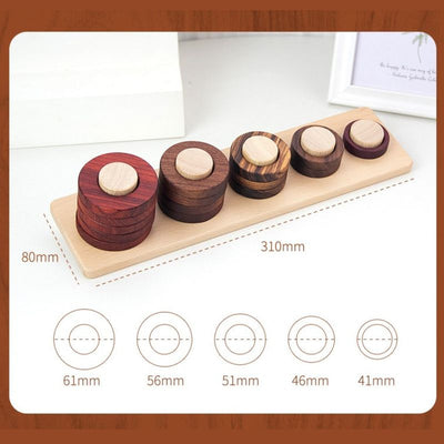 Juego de Juguetes Educativos de Madera Natural Premium