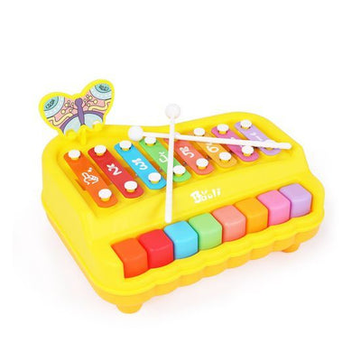 Fidtoy Piano Musical Xylophone 2 en 1 – Jouet Musical Éducatif à 8 Notes pour Tout-Petits