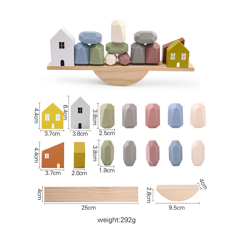 Children's Solid Wood Jenga Early Education Cognitive Toys