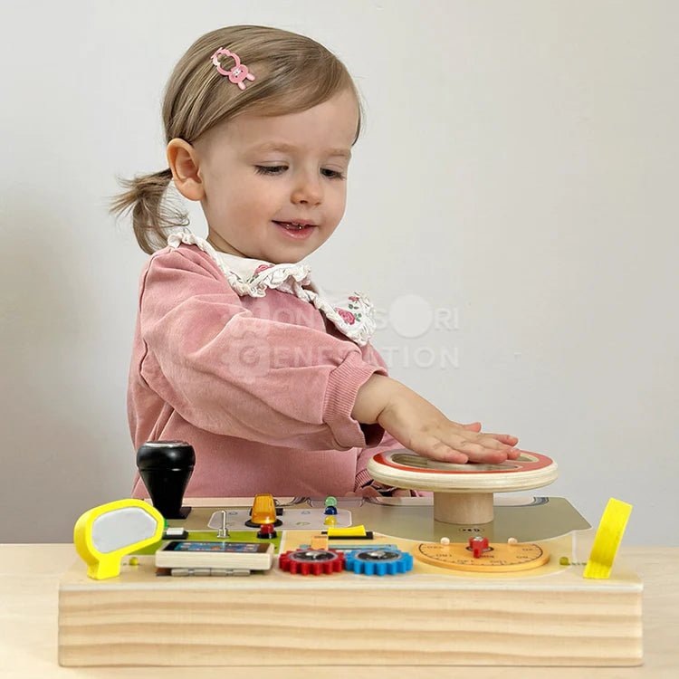 Fidtoy Busy Dashboard - Juguete Montessori Interactivo para Niños