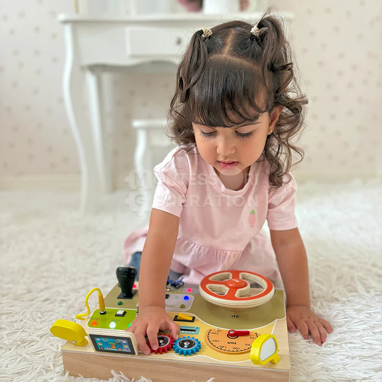 Fidtoy Busy Dashboard - Juguete Montessori Interactivo para Niños