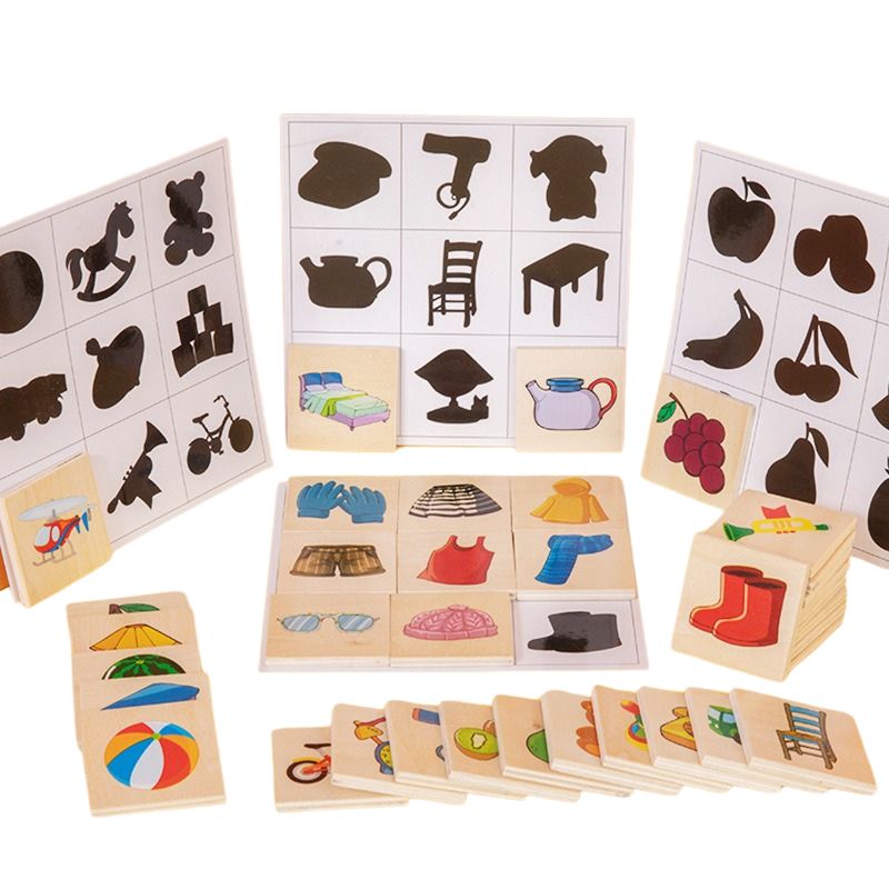 Juego de rompecabezas de emparejamiento de sombras