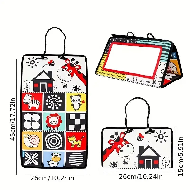 Fidtoy Tummy Time Mirror High Contrast Montessori Baby Toy