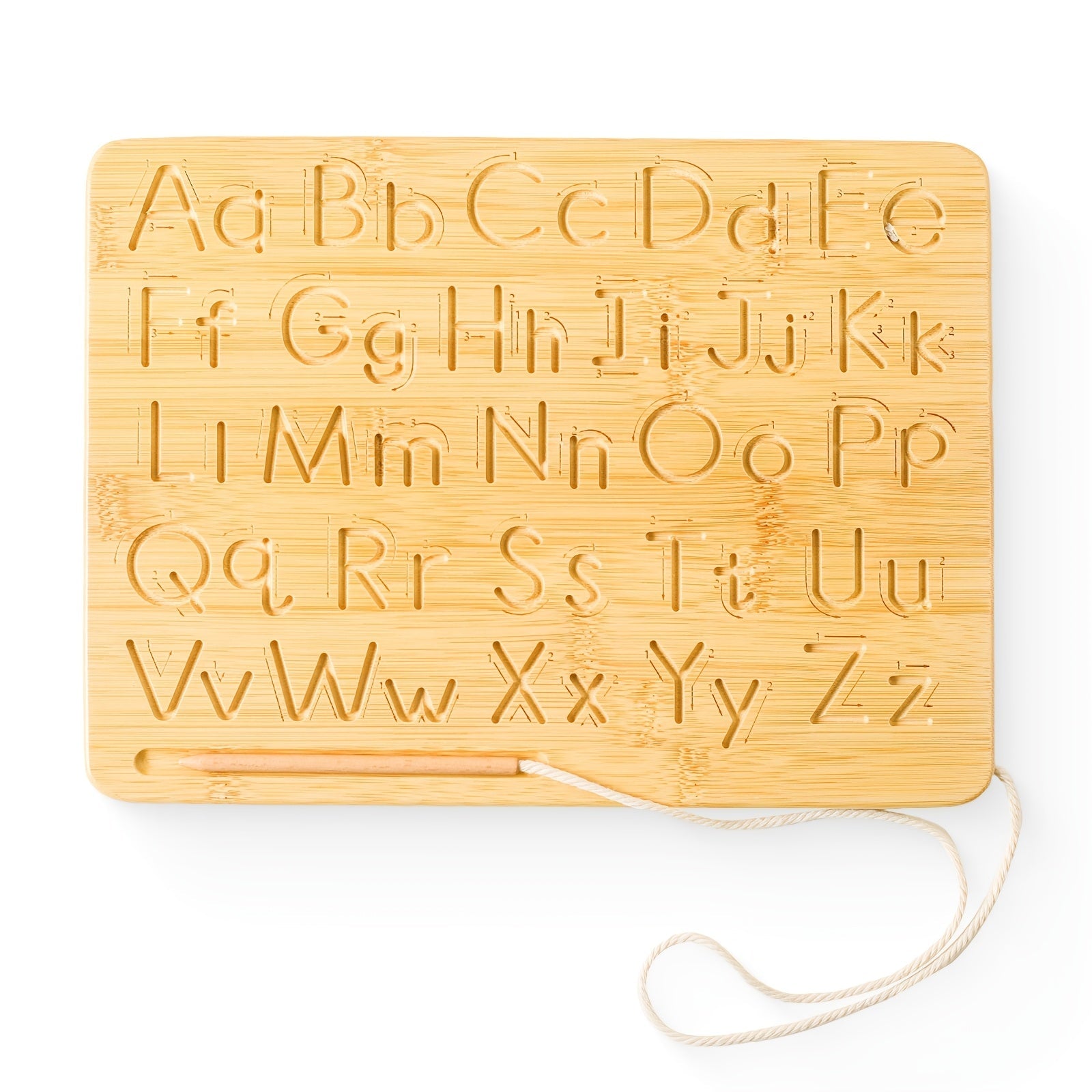 Fidtoy Tableau d'apprentissage en bois avec lettres et chiffres | Jouet d'apprentissage et de comptage Montessori pour enfants de 3 ans et plus