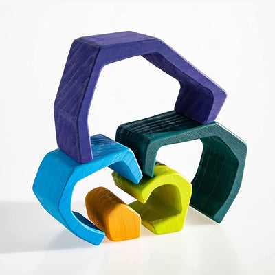 Bloques de Madera Cueva - Juguetes de madera de juego abierto