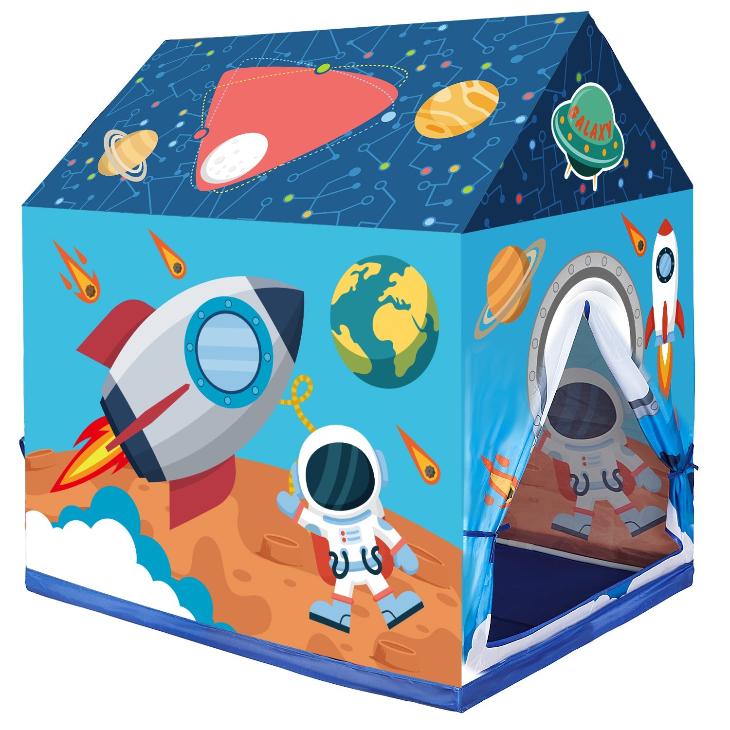Fidtoy Tienda de juegos espacial para niños, casita de juegos interior, escondite