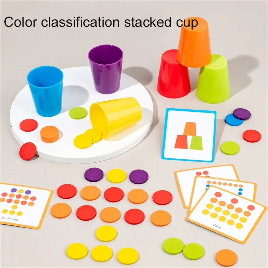 Juego de apilar vasos para clasificar colores