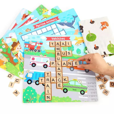 Jeu de mots croisés et de Scrabble pour enfants