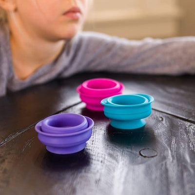 Fidtoy Colorful Soft Rubber Stacking Cups 6-Piece Baby Bath Toy for Early Learning