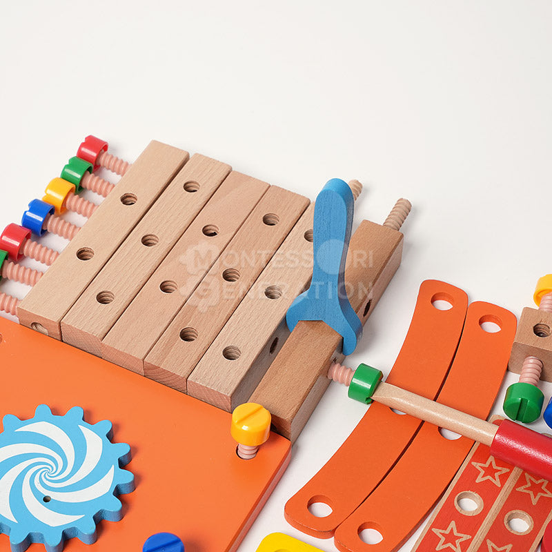 Fidtoy Chaise de construction en bois pour enfants de 3 ans et plus