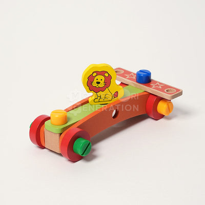 Fidtoy Chaise de construction en bois pour enfants de 3 ans et plus
