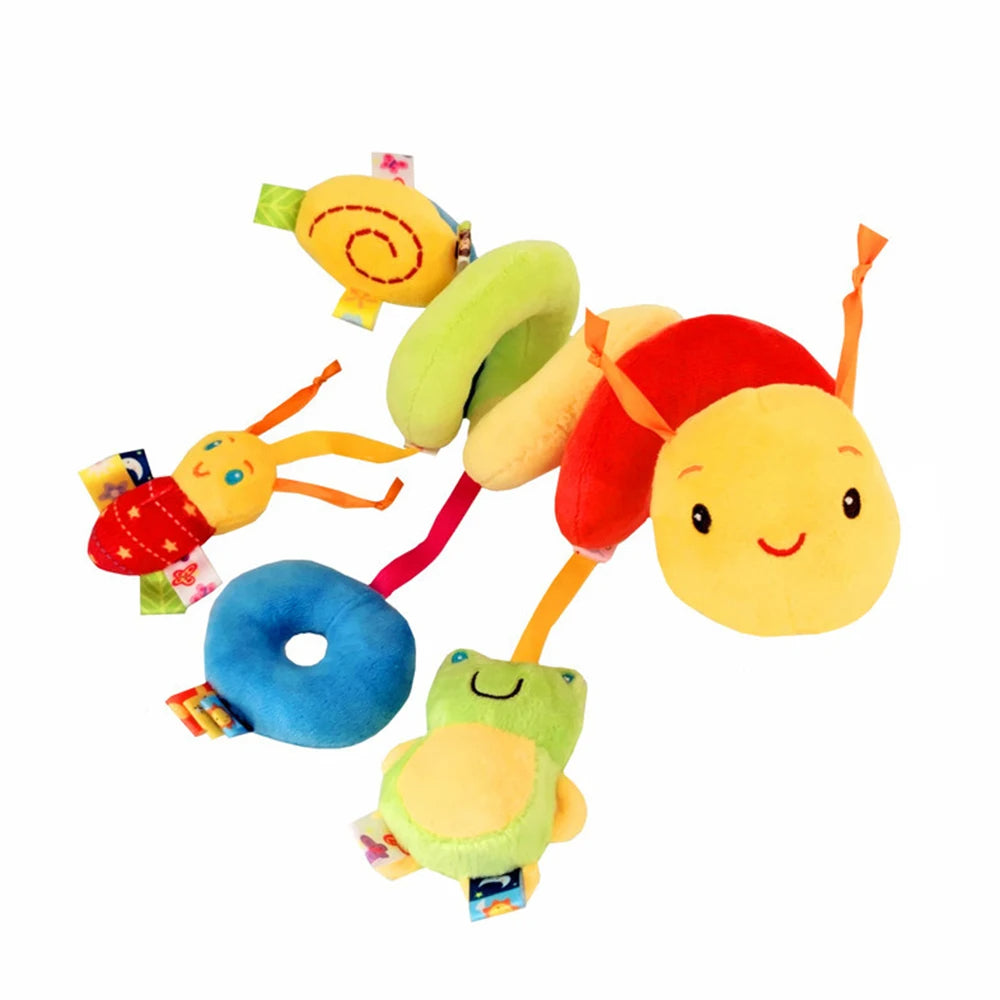 Fidtoy Baby Spiral Stroller Toy – Sensory Plush Hanging Activity for 0-12 Months