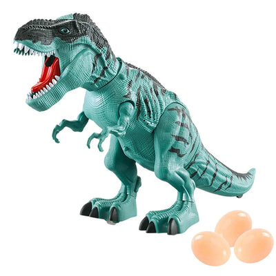 Fidtoy Walking T-Rex Dinosaur Toy for Kids – Interactive Egg-Laying Robot Dinosaur with Roaring Sound, 3D Projection, Water Mist Spray, Light-Up Eyes, and AA Battery Power