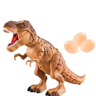 Fidtoy Walking T-Rex Dinosaur Toy for Kids – Interactive Egg-Laying Robot Dinosaur with Roaring Sound, 3D Projection, Water Mist Spray, Light-Up Eyes, and AA Battery Power