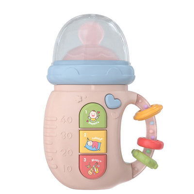 Fidtoy Musical Baby Bottle Toy with Lights and Silicone Teether