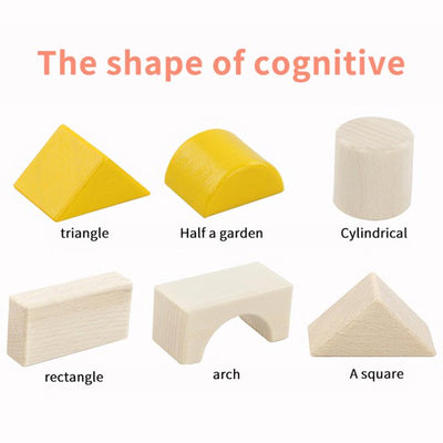 Fidtoy Coloured Wooden Blocks STEM Building Toy