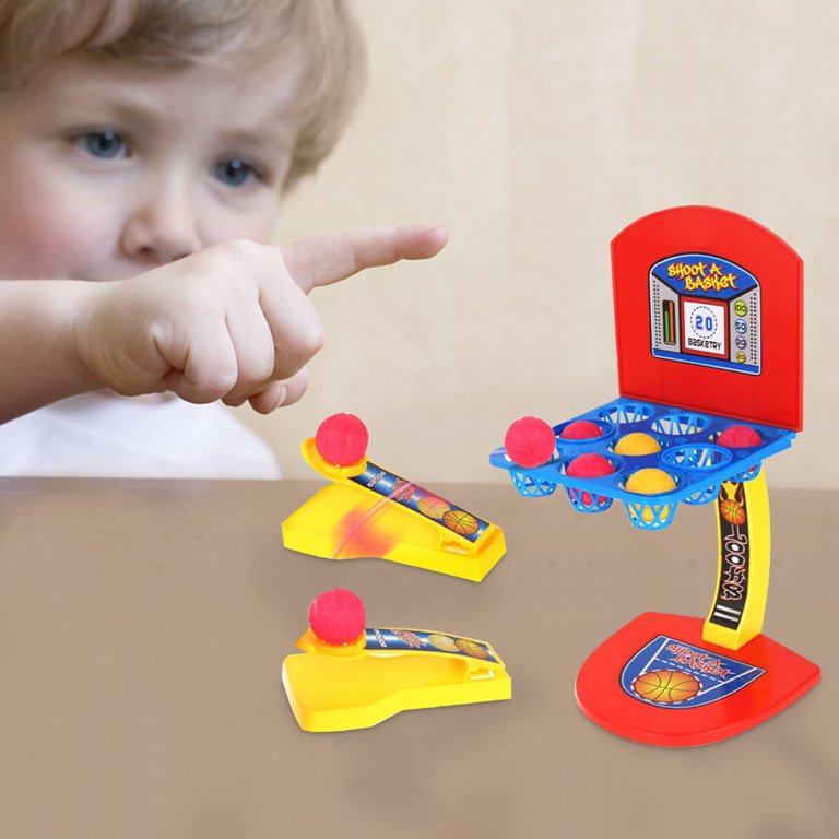 Fidtoy Mini Juego de Baloncesto de Escritorio con Aro y Catapultas