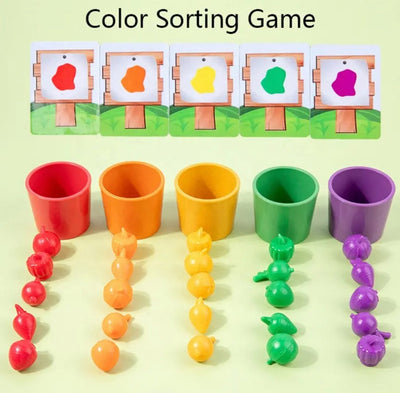 Jeu de tri de légumes et de fruits de la ferme – Apprenez les couleurs, les chiffres et les catégories