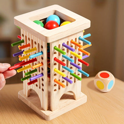 Jeu de société interactif en bois Fidtoy pour les tout-petits et les familles Jeu éducatif Montessori