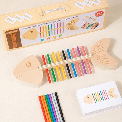 Fish Bone Sorting | Fine Motor and Color Matching Puzzle