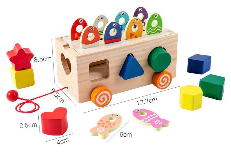 Jouet de pêche et de tri de formes | Jeu de motricité fine et de reconnaissance des formes