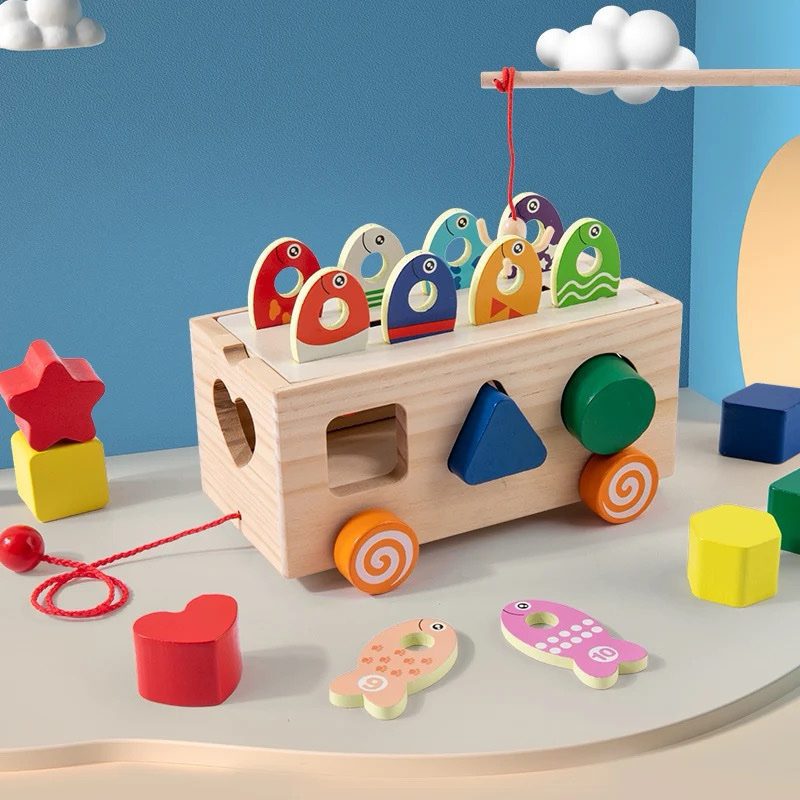 Jouet de pêche et de tri de formes | Jeu de motricité fine et de reconnaissance des formes