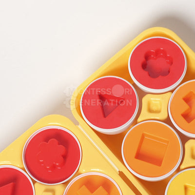 Fidtoy Matching Eggs Toy for Toddlers 12+ Months Shape Sorting Set