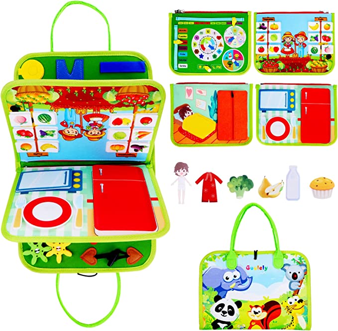 DreamBabies™ | Tabla de actividades Montessori 35 en 1 para niños pequeños