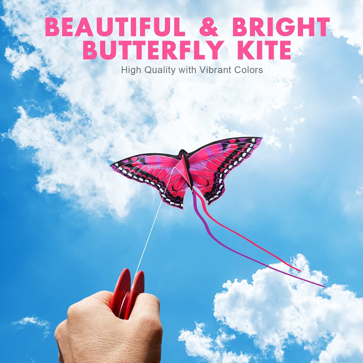 Cometa Mariposa Fidtoy para Niños Fácil de Volar Juguete de Playa al Aire Libre