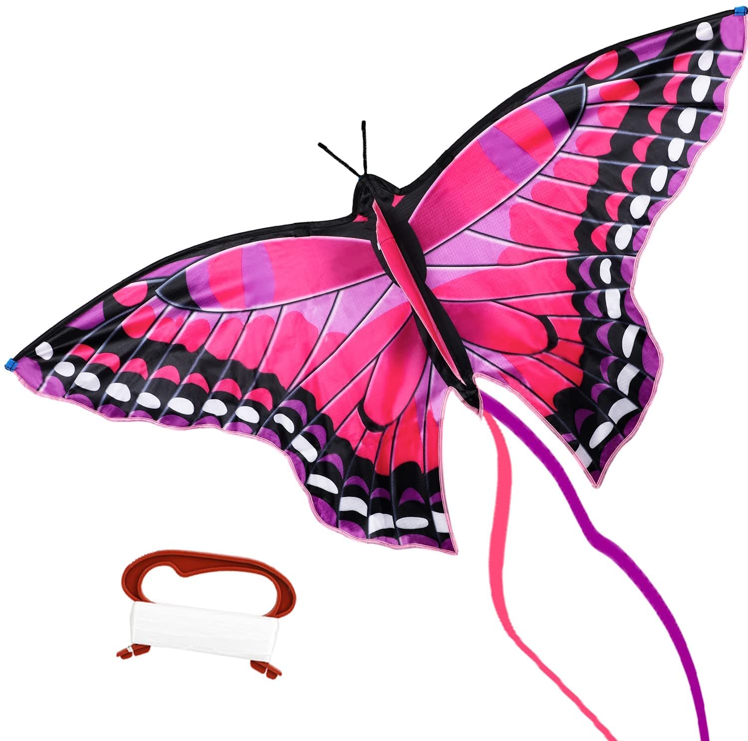 Cometa Mariposa Fidtoy para Niños Fácil de Volar Juguete de Playa al Aire Libre
