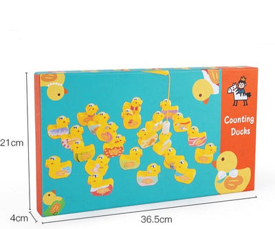 Juego de contar patos de madera - Juguetes educativos de matemáticas