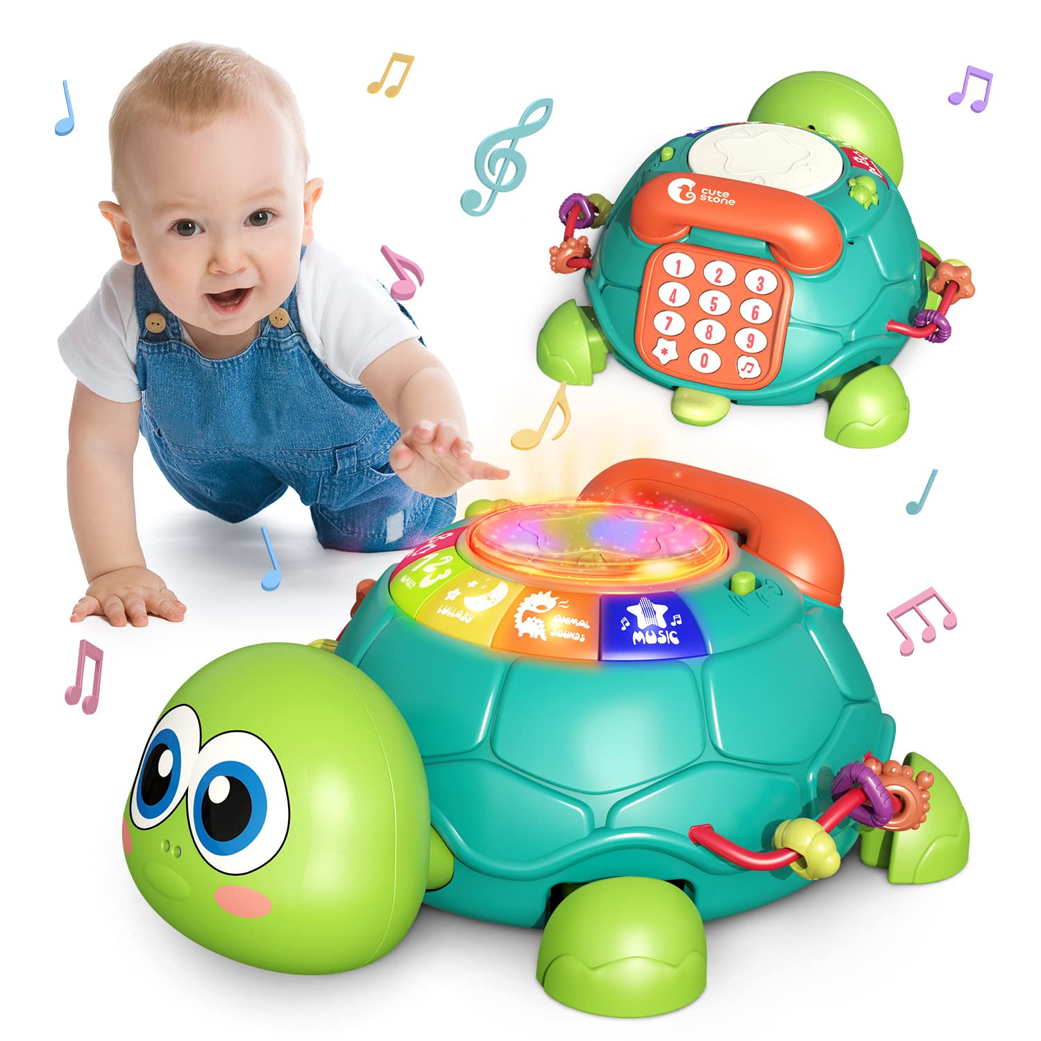 Fidtoy Tortue Rampante Musicale Jouet Bébé