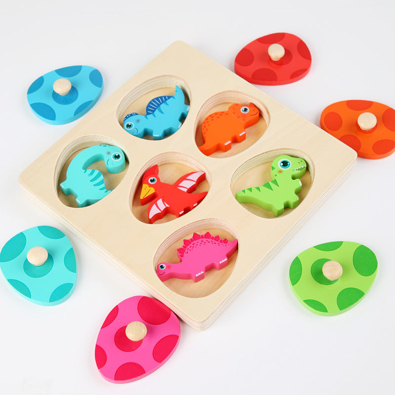 Puzzle Dinosaure en bois - Devine qui je suis ! Jouets pour la motricité fine