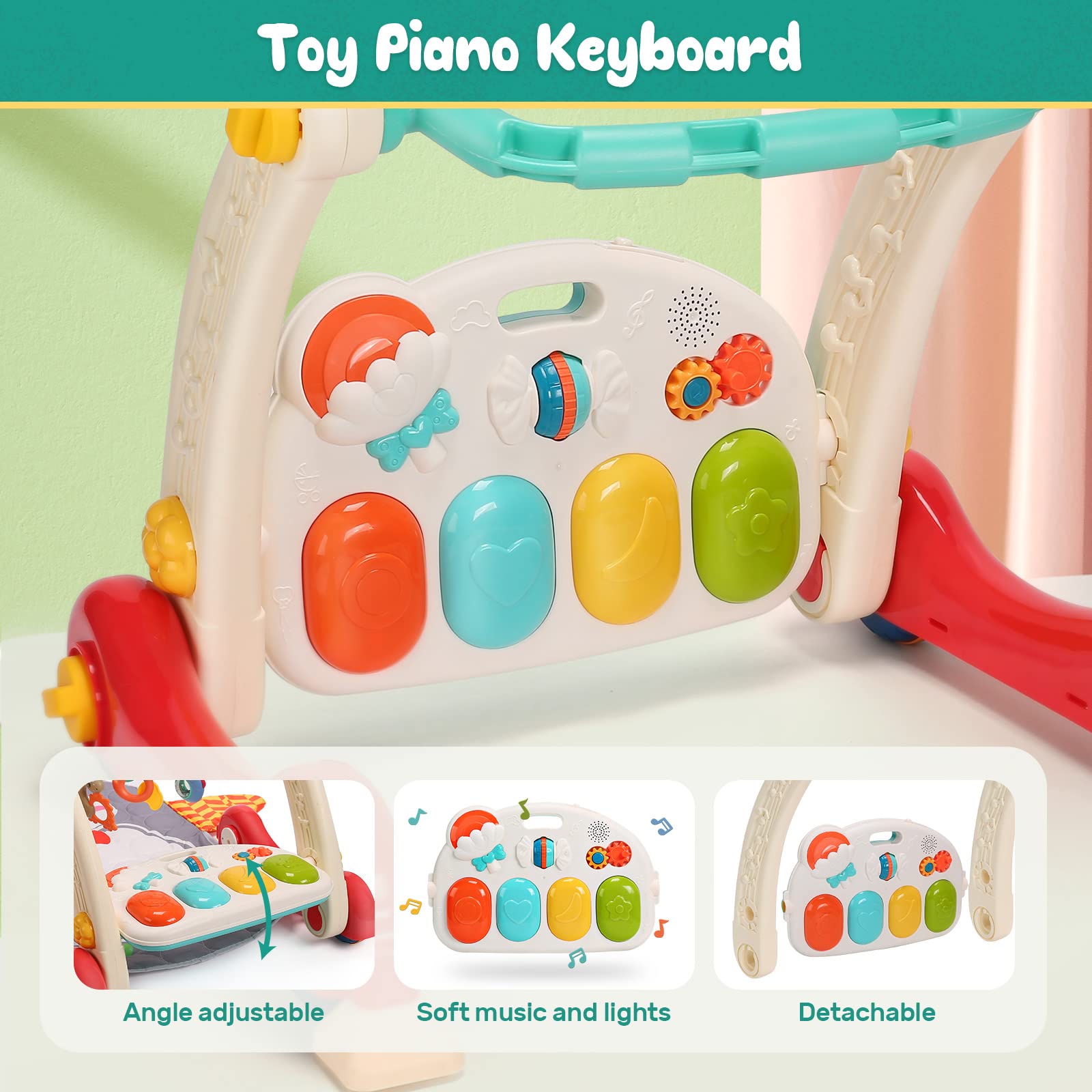 Tapis de jeu et trotteur d'éveil Fidtoy pour bébés