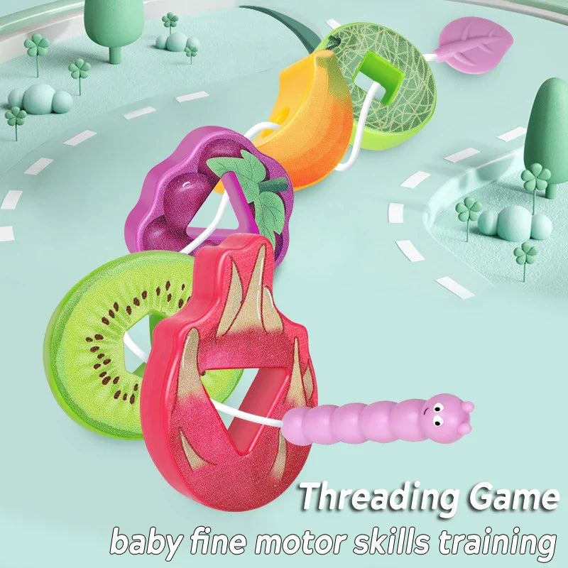 Fruit Lacing Game™ – Habilidades motrices finas – Juguete de cuentas de frutas