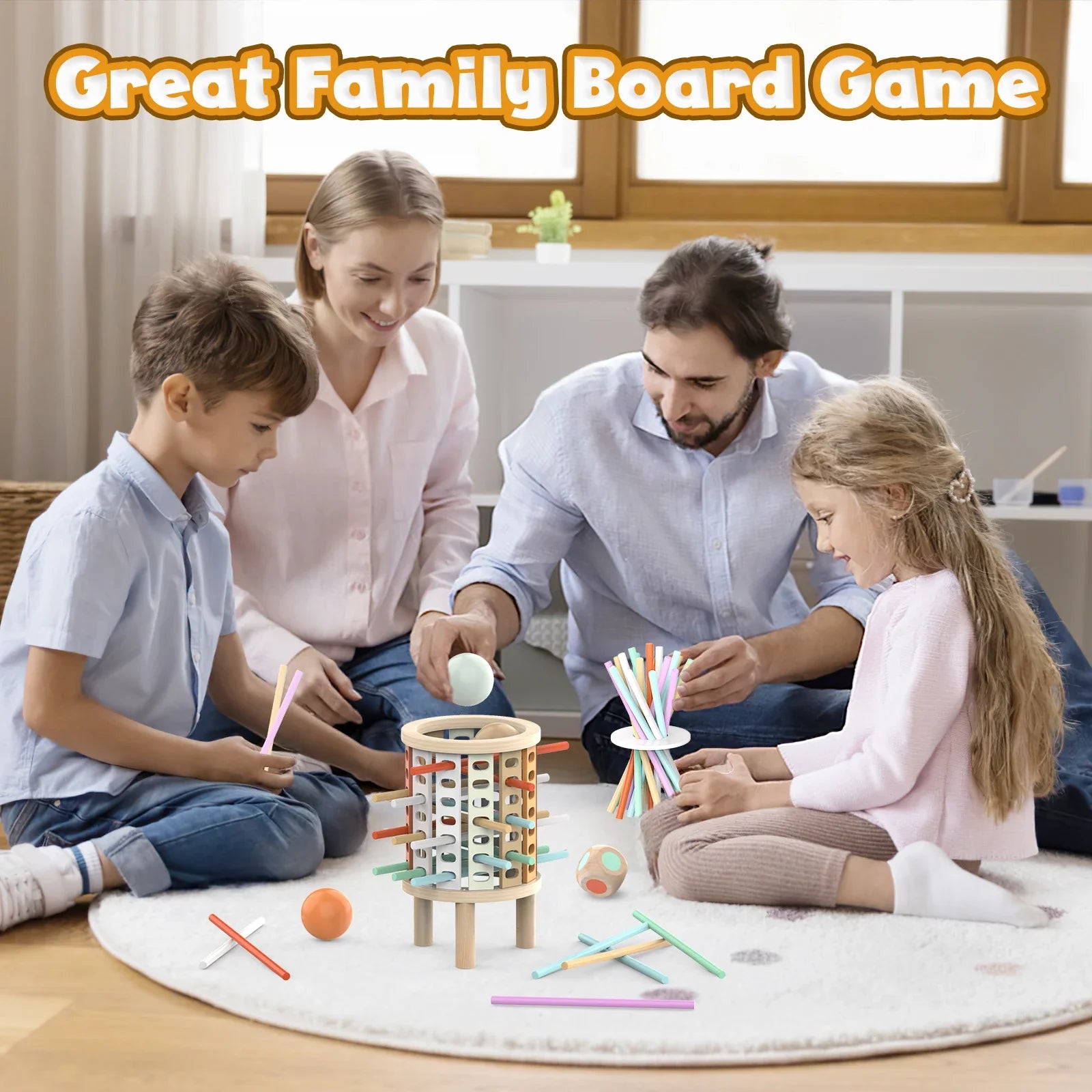 Balance Tower™ – Stapel & Tel – Houten Denkspel